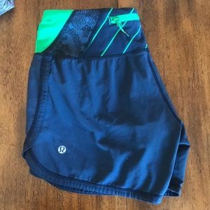 Navy lululemon speed shorts